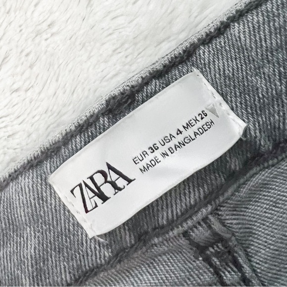 ZARA Gray High Rise Distressed Skinny Ankle Jeans - Picture 6 of 12